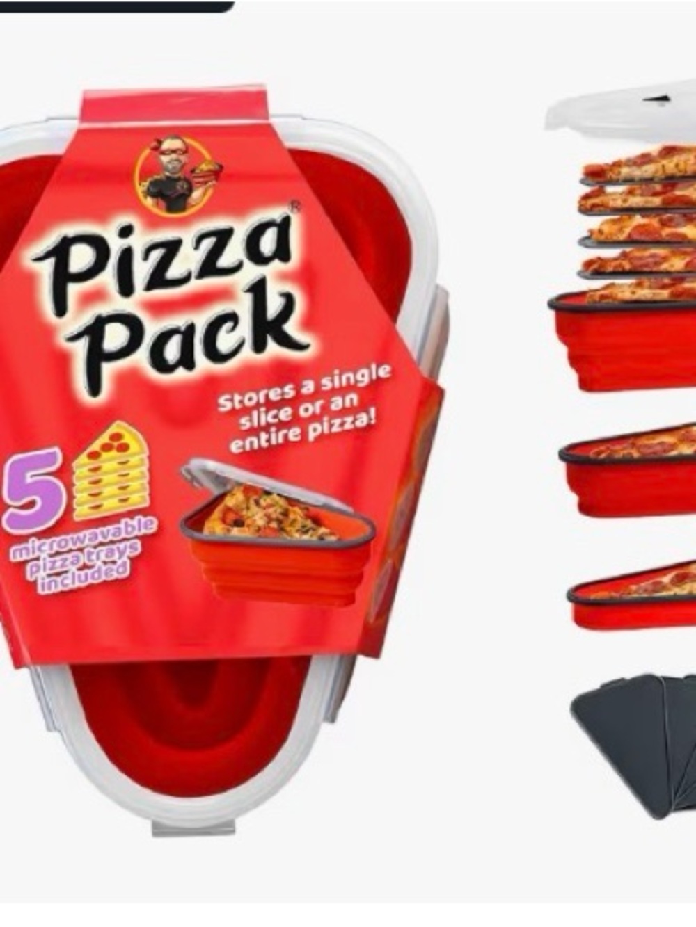 Red Microwavable Pizza Storage Set by